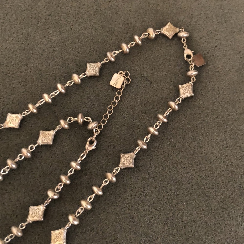 2 Matching Silver Necklaces by Chaps - Picture 13 of 14